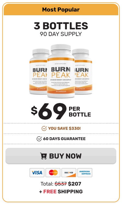 BurnPeak 3 Bottle Price
